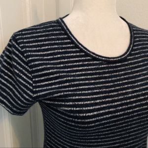 J.Crew Metallic Stripe Painter Tee